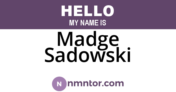 Madge Sadowski