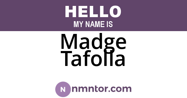 Madge Tafolla