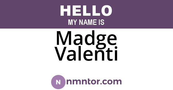 Madge Valenti