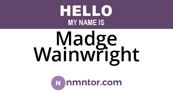 Madge Wainwright
