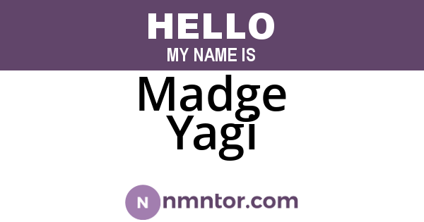 Madge Yagi