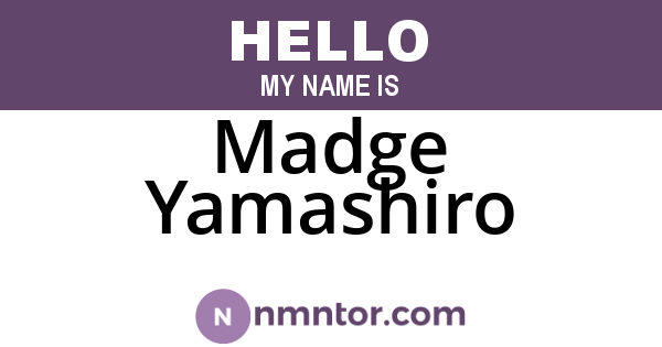 Madge Yamashiro