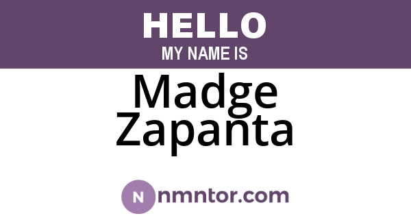 Madge Zapanta