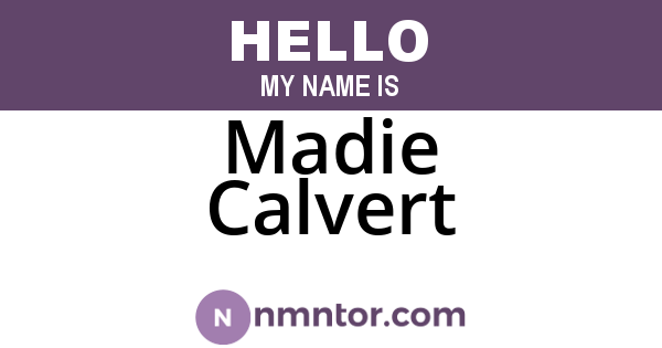 Madie Calvert