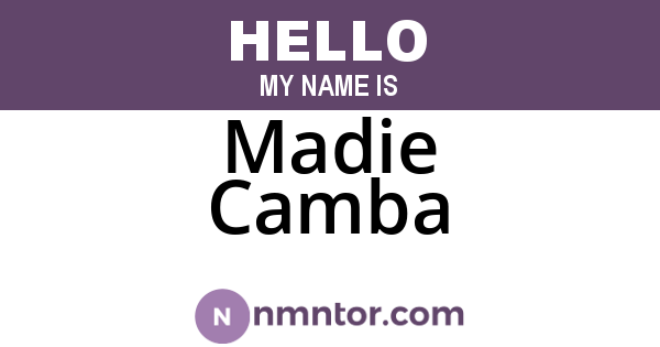 Madie Camba