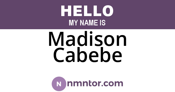 Madison Cabebe
