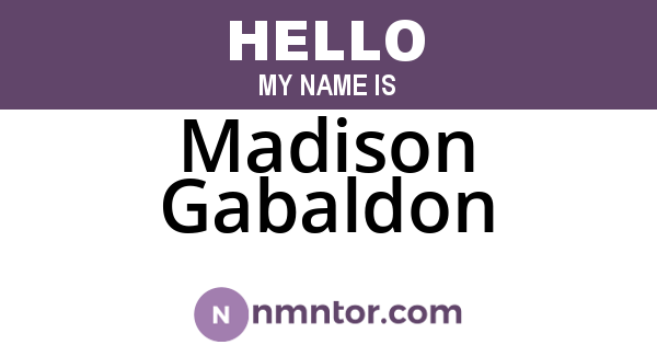 Madison Gabaldon