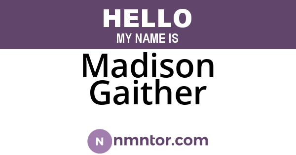 Madison Gaither