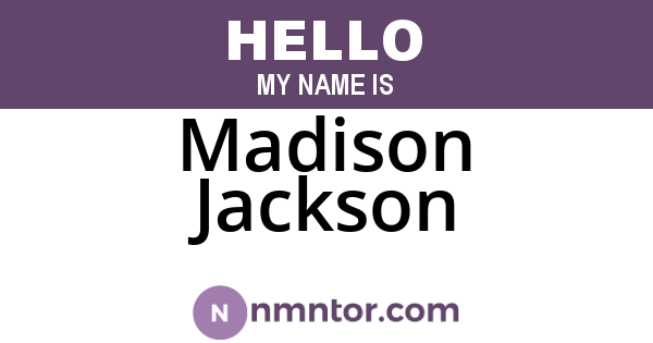 Madison Jackson