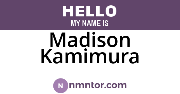 Madison Kamimura