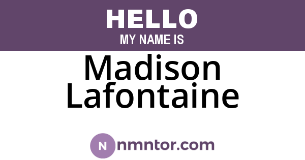 Madison Lafontaine