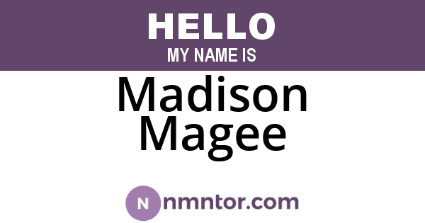 Madison Magee