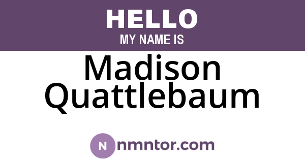 Madison Quattlebaum