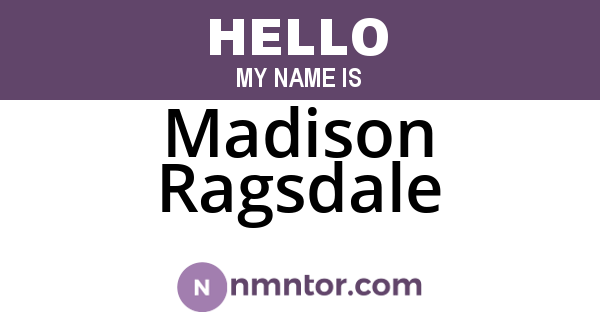 Madison Ragsdale