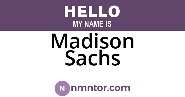 Madison Sachs