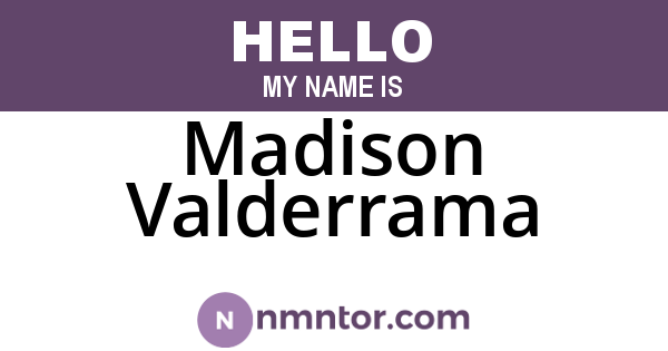 Madison Valderrama