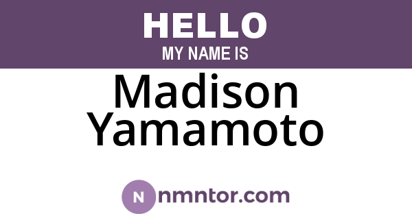 Madison Yamamoto