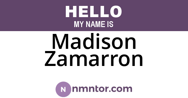 Madison Zamarron