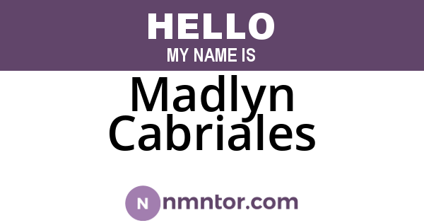 Madlyn Cabriales