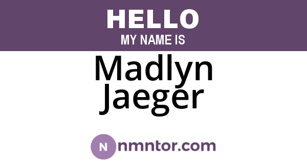 Madlyn Jaeger