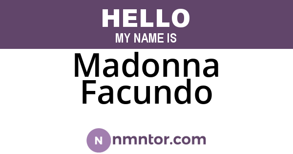 Madonna Facundo