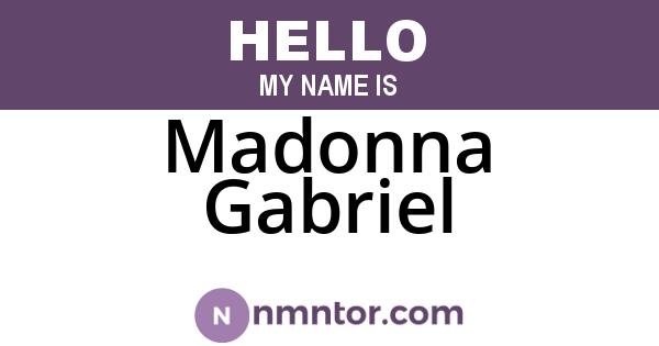 Madonna Gabriel