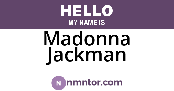 Madonna Jackman