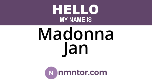 Madonna Jan