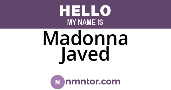 Madonna Javed