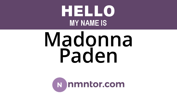 Madonna Paden