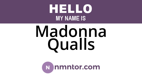 Madonna Qualls