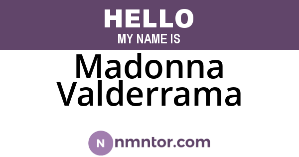 Madonna Valderrama