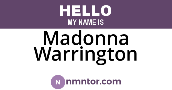 Madonna Warrington