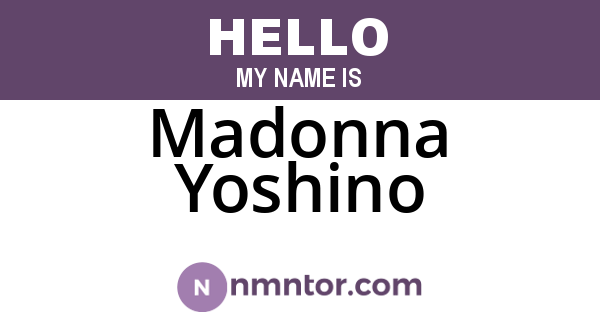 Madonna Yoshino