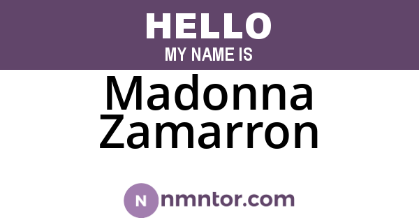 Madonna Zamarron