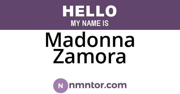Madonna Zamora