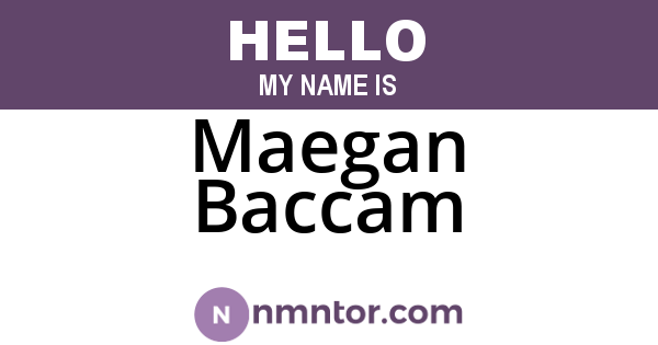 Maegan Baccam