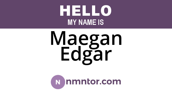 Maegan Edgar