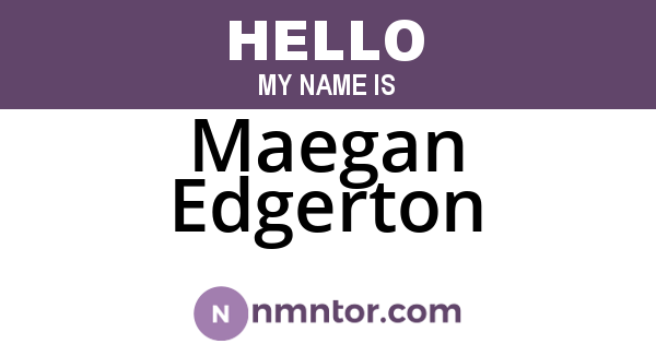 Maegan Edgerton