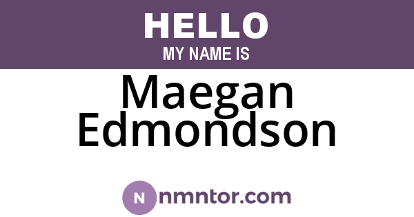 Maegan Edmondson