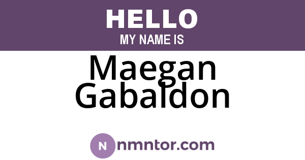 Maegan Gabaldon