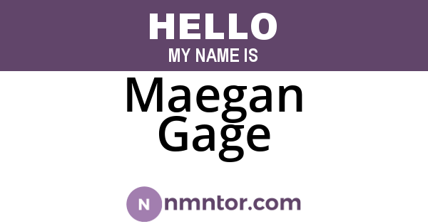 Maegan Gage