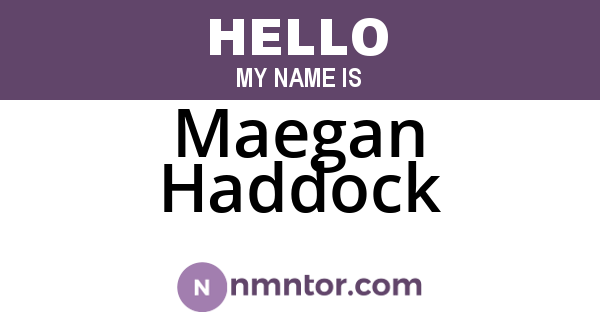 Maegan Haddock