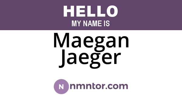 Maegan Jaeger