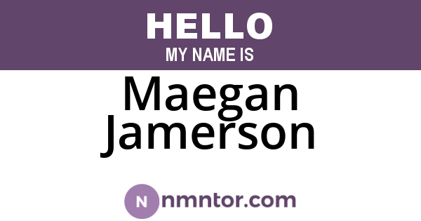 Maegan Jamerson