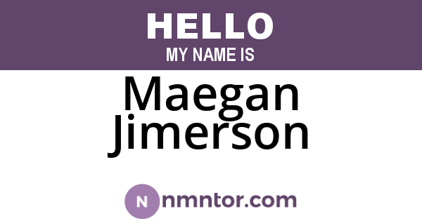Maegan Jimerson