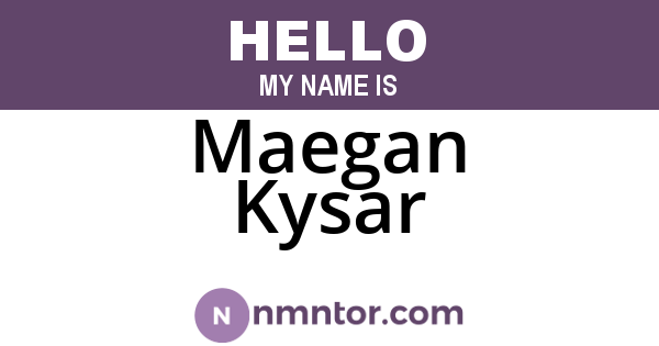 Maegan Kysar