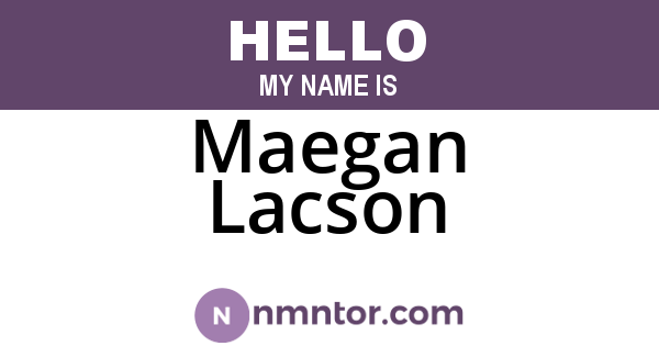 Maegan Lacson