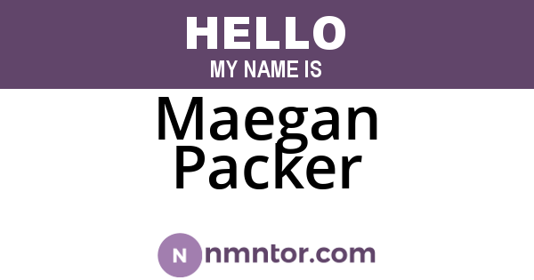 Maegan Packer