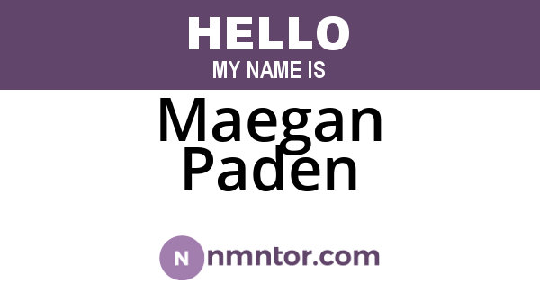 Maegan Paden